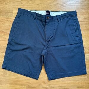 J. Crew Flat Front Blue Shorts Classic Style 9 inch 35